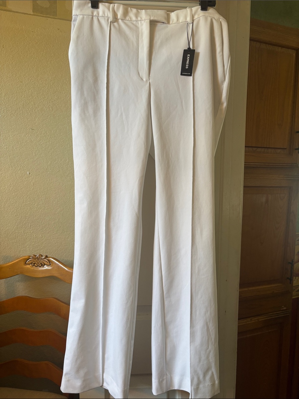 Express Women's White Wide Leg Dress Pants